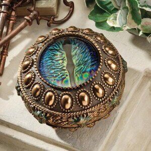 NEW DESIGN TOSCANO DRAGON EYE MYSTICAL GOTHIC ODDITY LIDDED TRINKET SAFE BOX